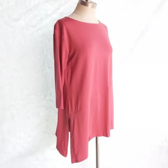 🍂 EILEEN FISHER BALLET NECK TENCEL JERSEY TOP XS - Picture 3 of 10
